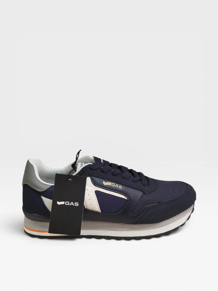 GAS Malik Mix Uomo Blu Navy Sneakers Casual GAM613905 Scarpe Sportive