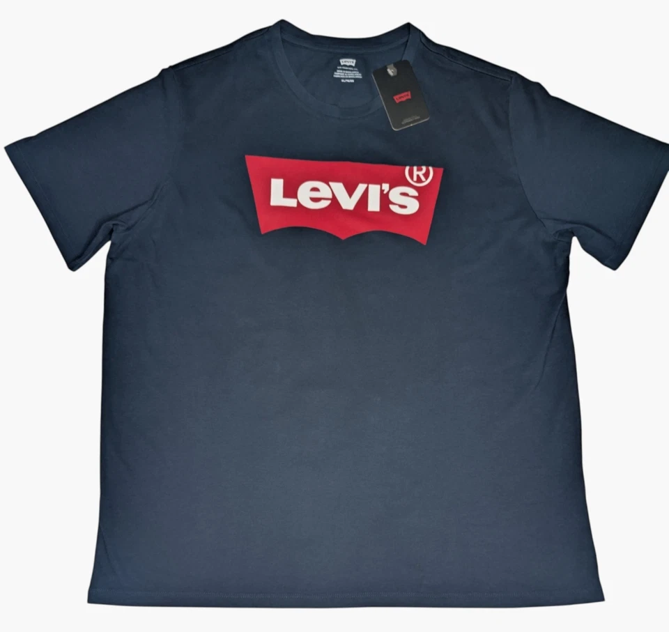 Levi's T-Shirt Uomo XL Blu Navy Batwing 17783-0139 100% Cotone