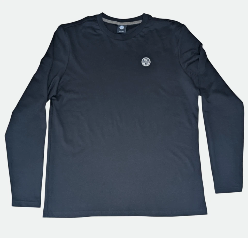 North Sails T-Shirt Uomo Manica Lunga Cotone Logo 996034000 L XL