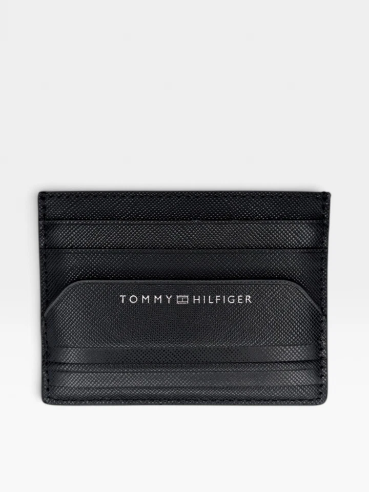 Tommy Hilfiger Portacarte Uomo Vera Pelle Nero AM0AM10980 BDS Scatola