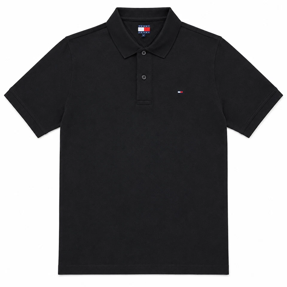Tommy Jeans Polo Uomo Slim Fit Cotone Pique DM0DM15370 M L XL
