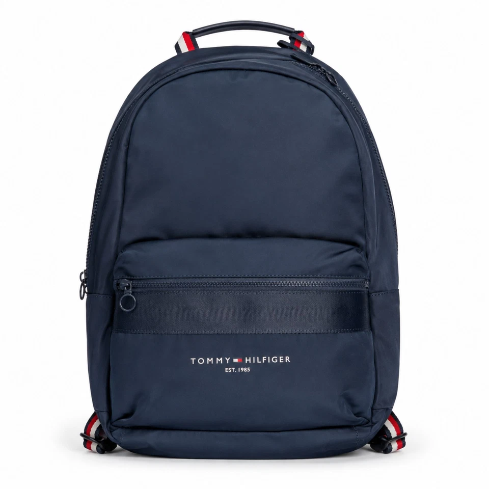Tommy Hilfiger TH Established Zaino Uomo Blu Porta PC AM0AM09272 Nuovo
